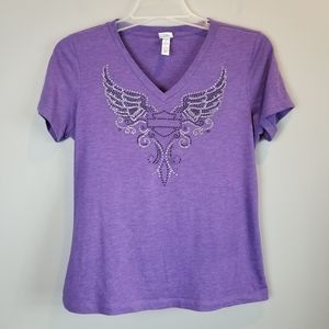 Womens Sz M Smoky Mountains Harley Davidson Tee